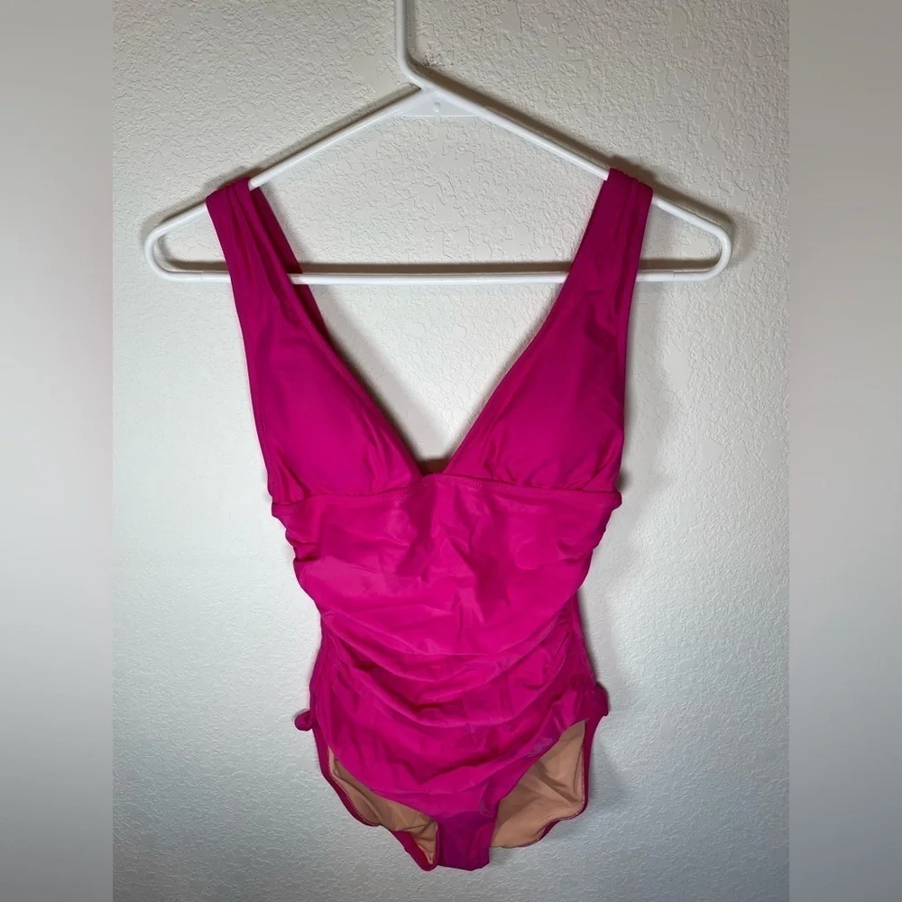 J.Crew Vibrant Pink One-Piece Swimsuit size 2